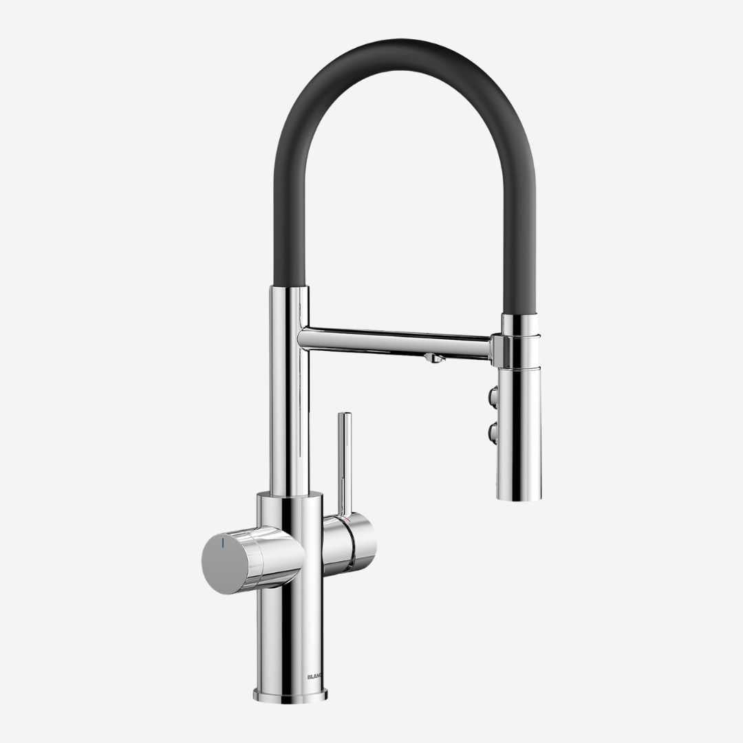 Grifo de cocina extraíble de arco alto Catris 25.40 cm 10" BLANCO 442990