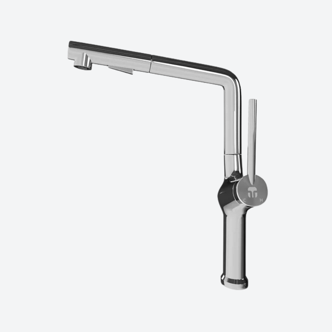 Grifo monomando inox y negro TECNOLAM TEC685NEGRO TEC685CH