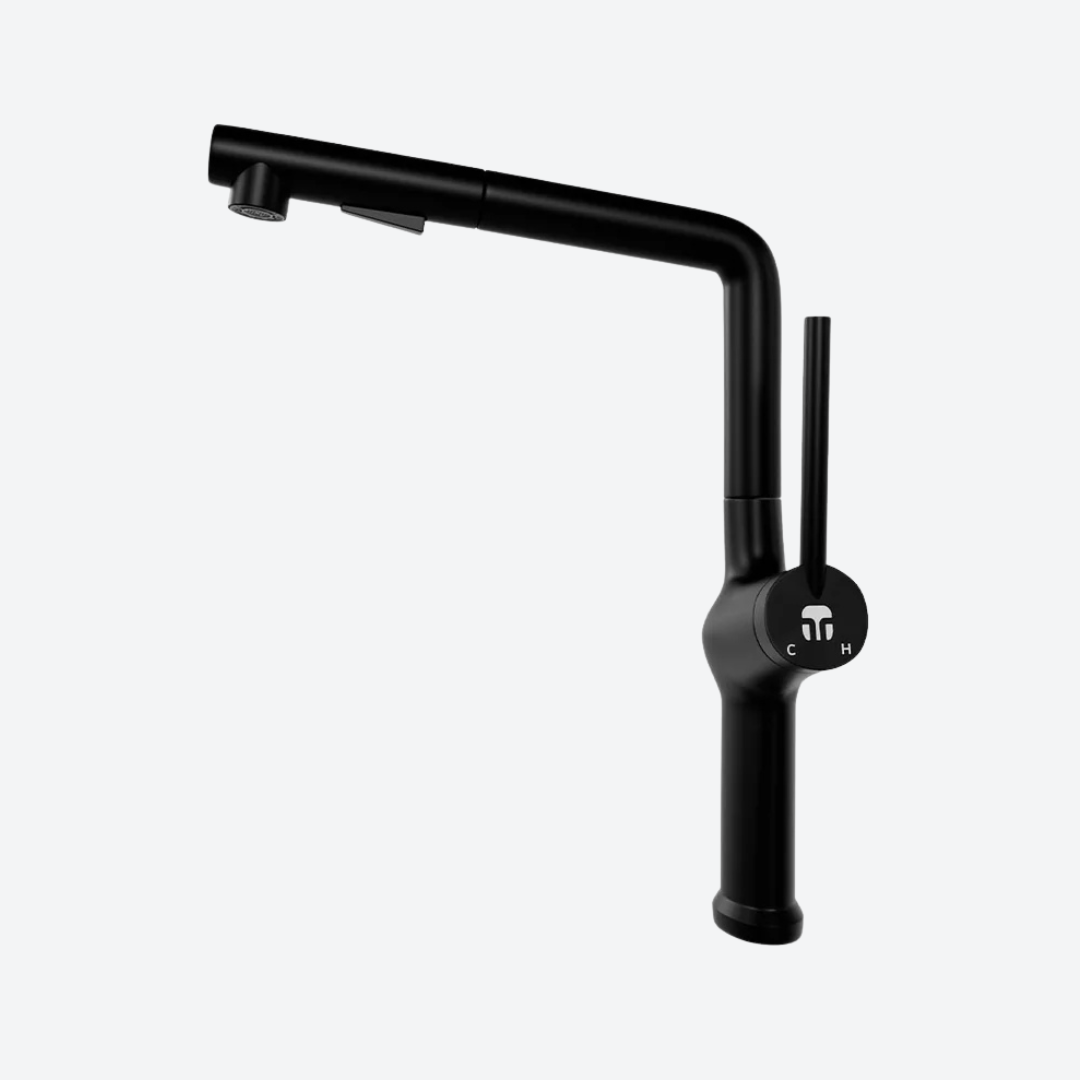 Grifo monomando inox y negro TECNOLAM TEC685NEGRO TEC685CH