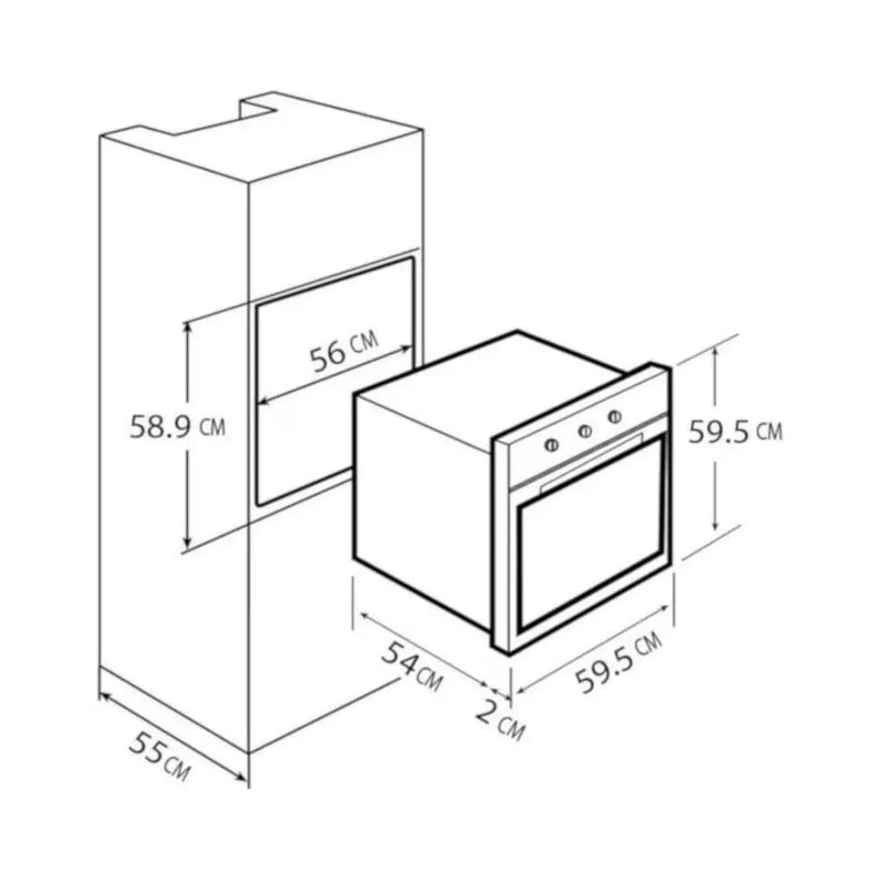 Horno Eléctrico TECNOLAM TE60E.NE - jamesandstevenmx
