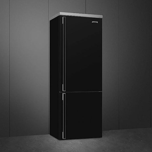 Refrigerador Bottom Mount negro SMEG