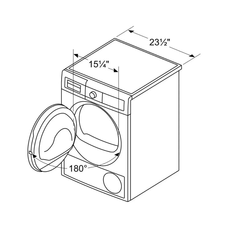 Secadora eléctrica de condensación sin ventilación inteligente de 24" BOSCH - jamesandstevenmx