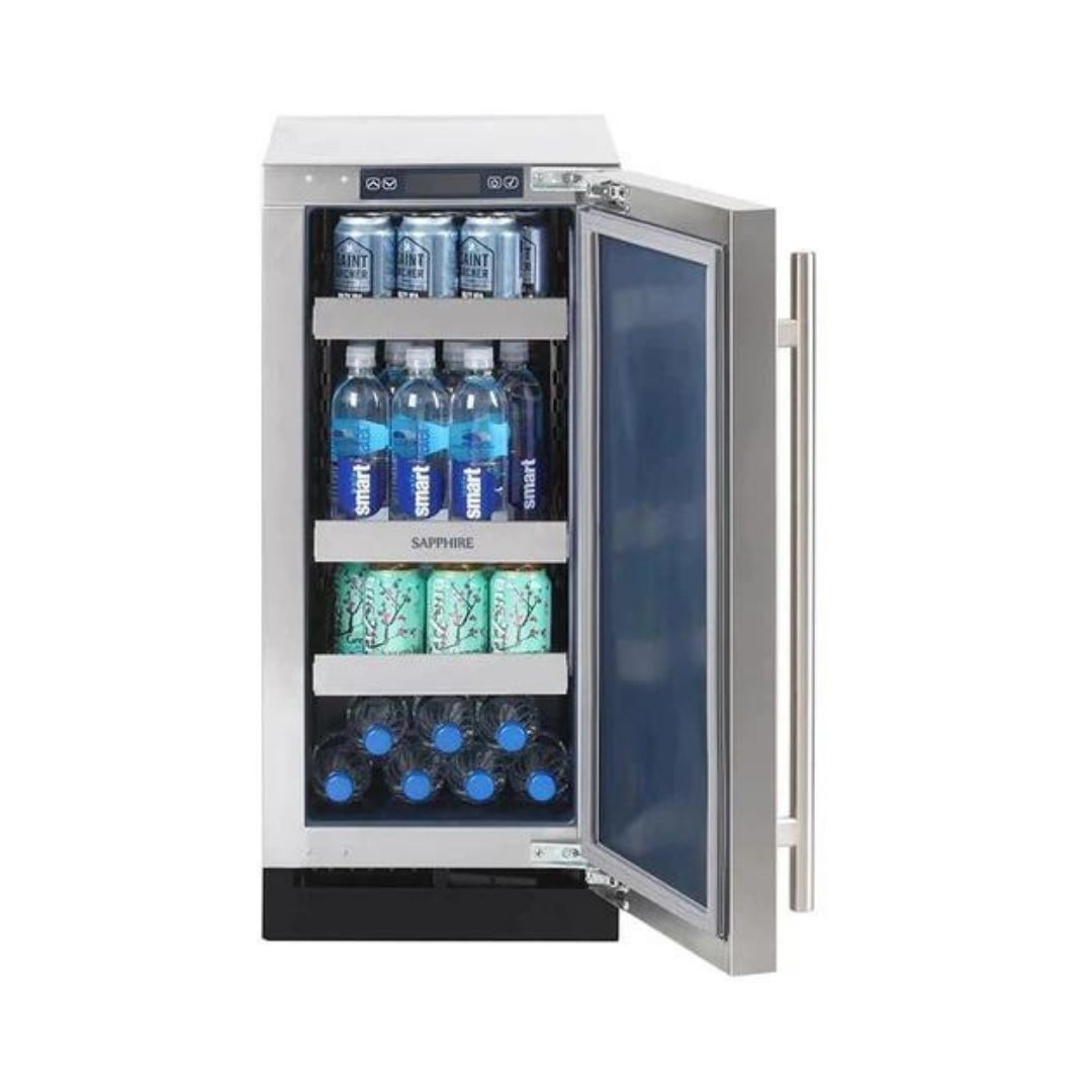 Refrigerador 15" Acero inoxidable SAPPHIRE - jamesandstevenmx