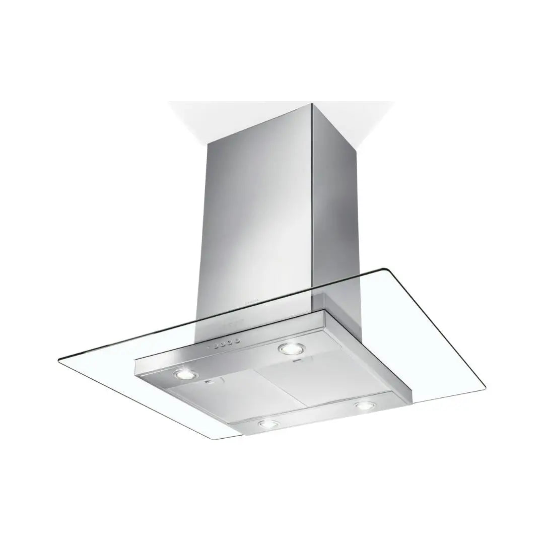 Campana de isla de vidrio de 36" de ancho con soplador VAM (600/395/295) Glassy Isola - jamesandstevenmx