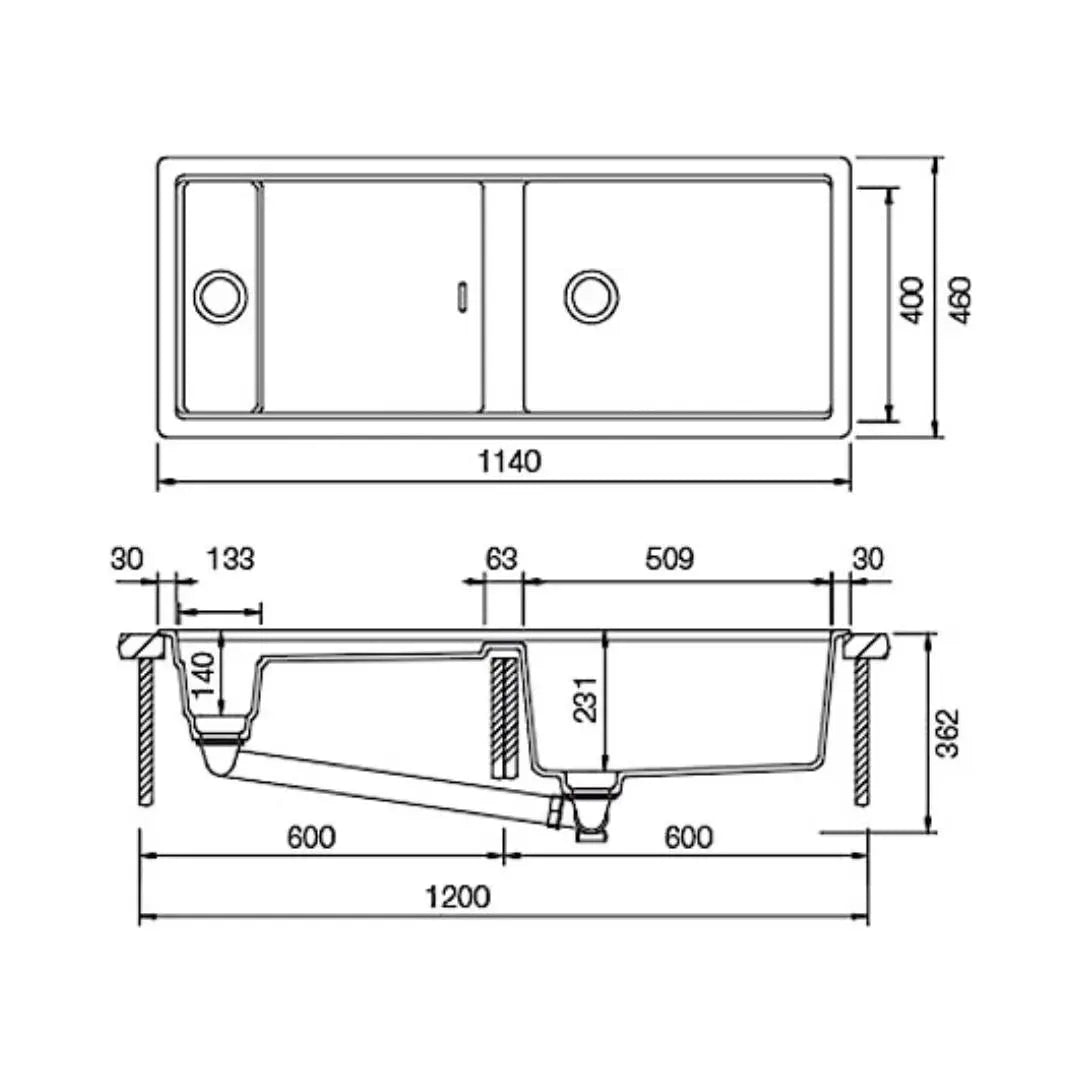 Tarja para cocina Eclipse Prepstation D-150 - jamesandstevenmx