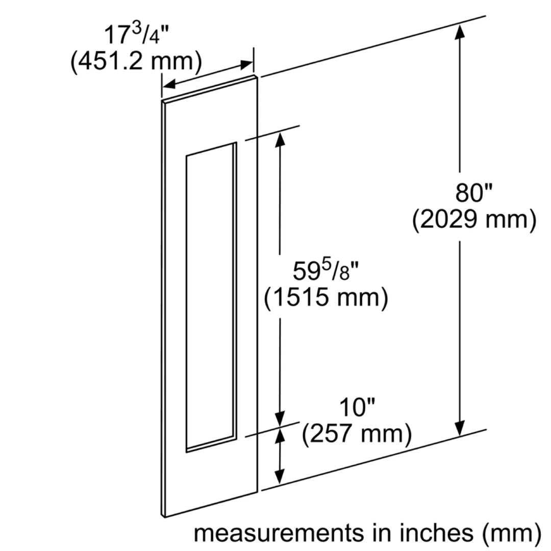 Kit Panel de Puerta Plano sin Orificios 18" Thermador - jamesandstevenmx