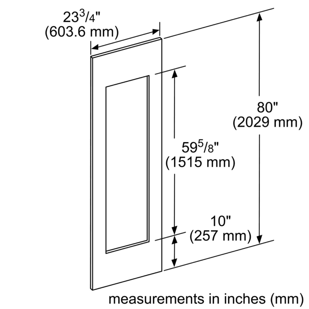 Kit Panel de Puerta Plano sin Orificios 24" Thermador - jamesandstevenmx