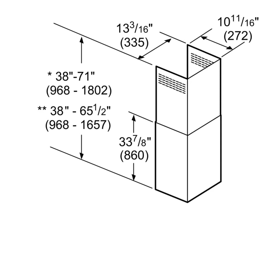 Kit de Extensión de chimenea Masterpiece Pyramid Thermador - jamesandstevenmx