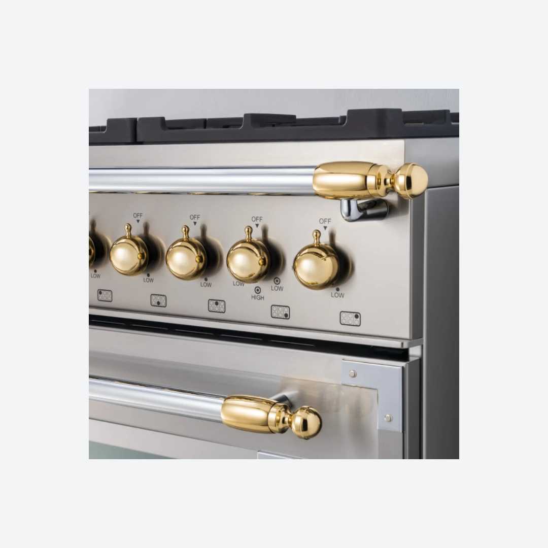 Kit perillas y manijas para cocina y campana extractora: Dorado BERTAZZONI