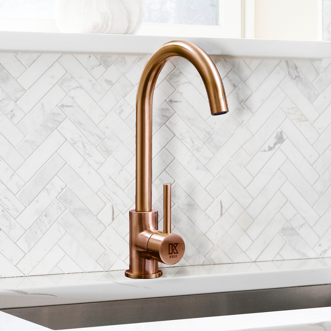 Llave monomando rose gold 23.8 cm 9.4" KELE KSS1104-RG