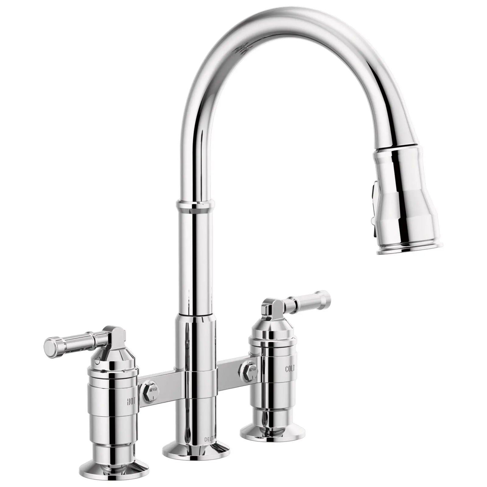 Mezcladora de Cocina Pull-Down de Puente - Broderick - Delta - jamesandstevenmx