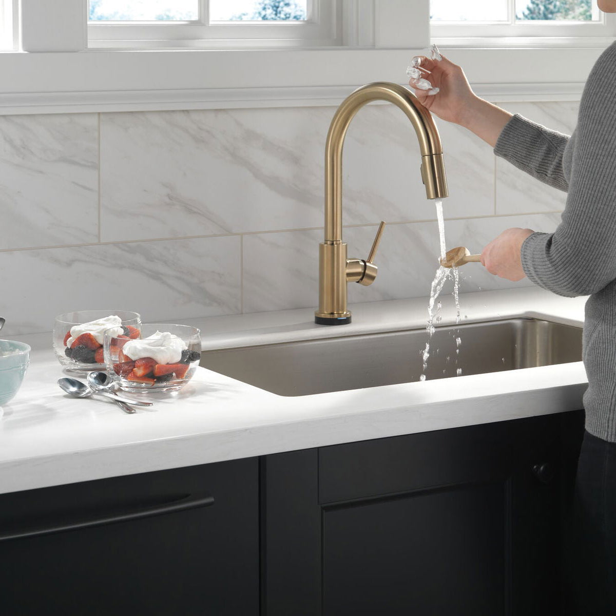 Monomando de Cocina Pull-Down con Tecnología Touch2o® Trinsic Delta - jamesandstevenmx