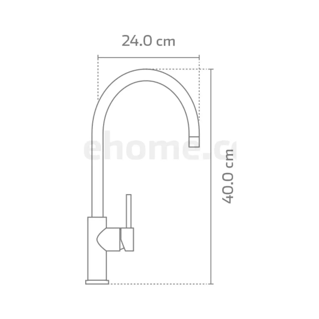 Monomando de Cocina para fregadero Negro Mate KELE - jamesandstevenmx
