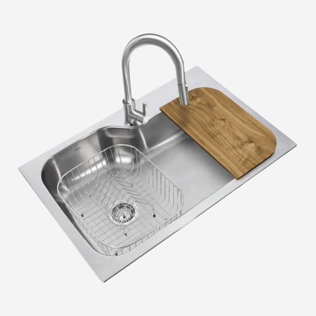 Paquete Monomando extraíble alto + Fregadero submontar / empotrar 56 cm 22" TEKA MAESTRO DM 33.22 1C 938