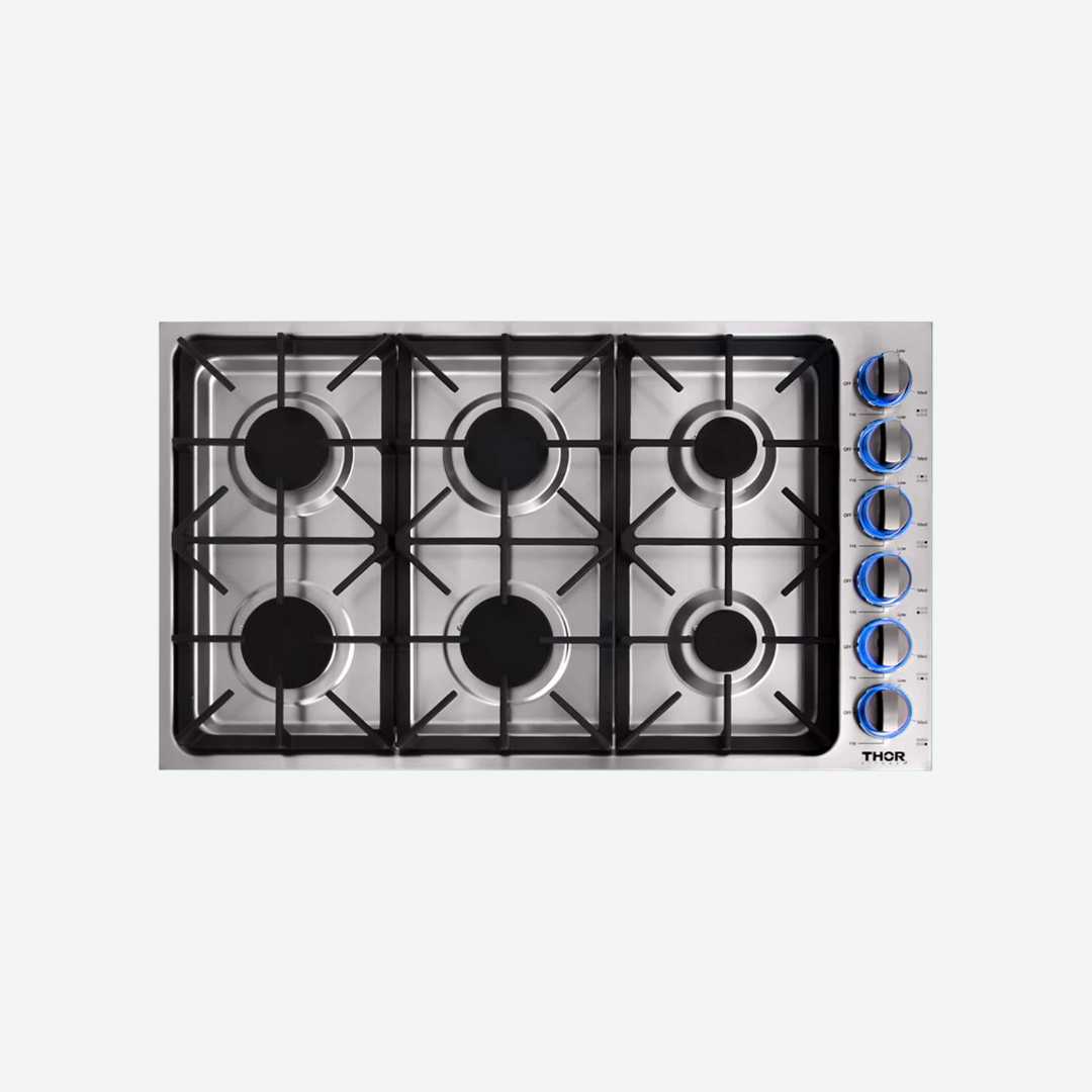 Parrilla de gas empotrable 36" (91cm) inox THOR TGC3601