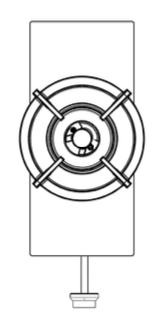 Parrilla de gas natural 1 quemador Azuma 21.3 cm 8.39″ PITT COOKING 71.01.04.106
