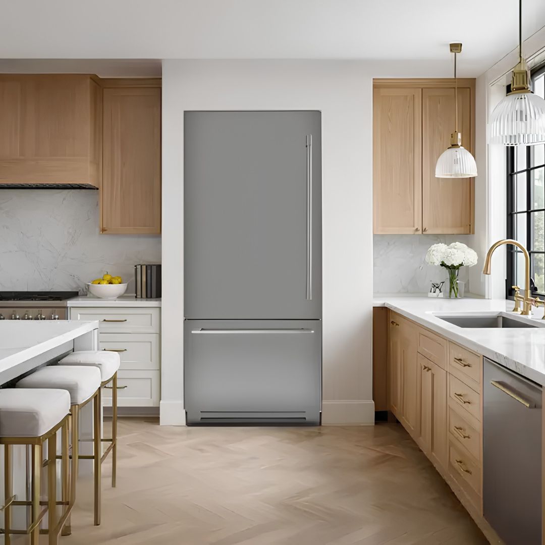 Refrigerador Bottom mount empotrable 36" BENESSI BKFRZ36SSL / BKFRZ36PL
