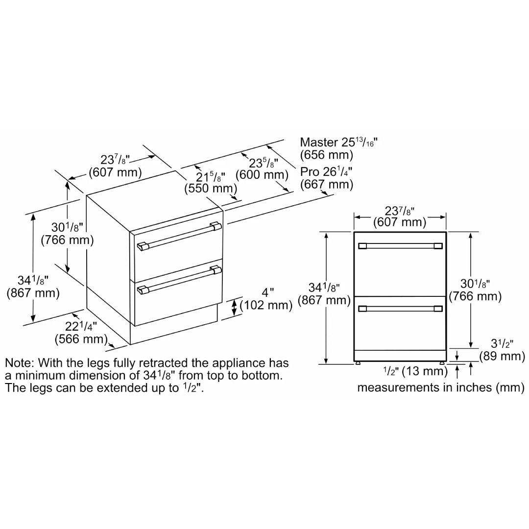 Refrigerador Bajo Encimera Manijas Masterpiece de 24" Freedom® Thermador - jamesandstevenmx
