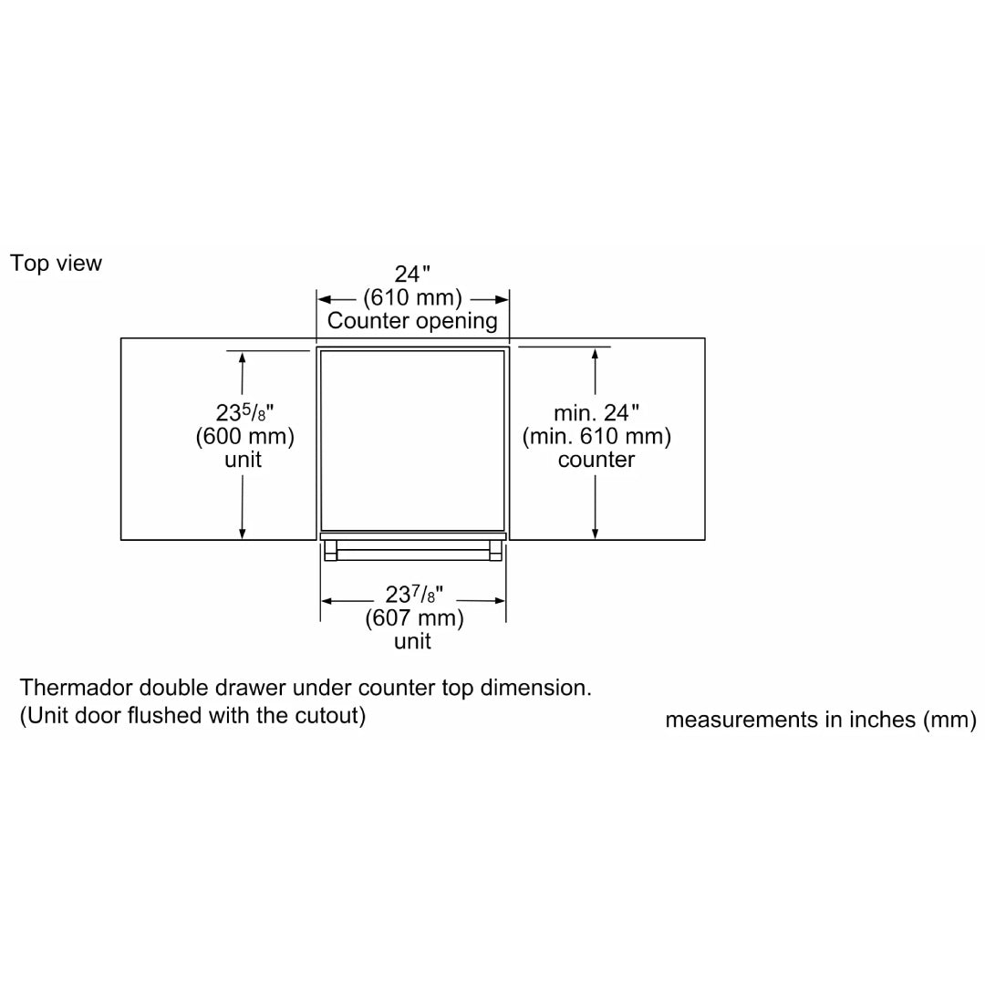 Refrigerador Bajo Encimera Manijas Masterpiece de 24" Freedom® Thermador - jamesandstevenmx