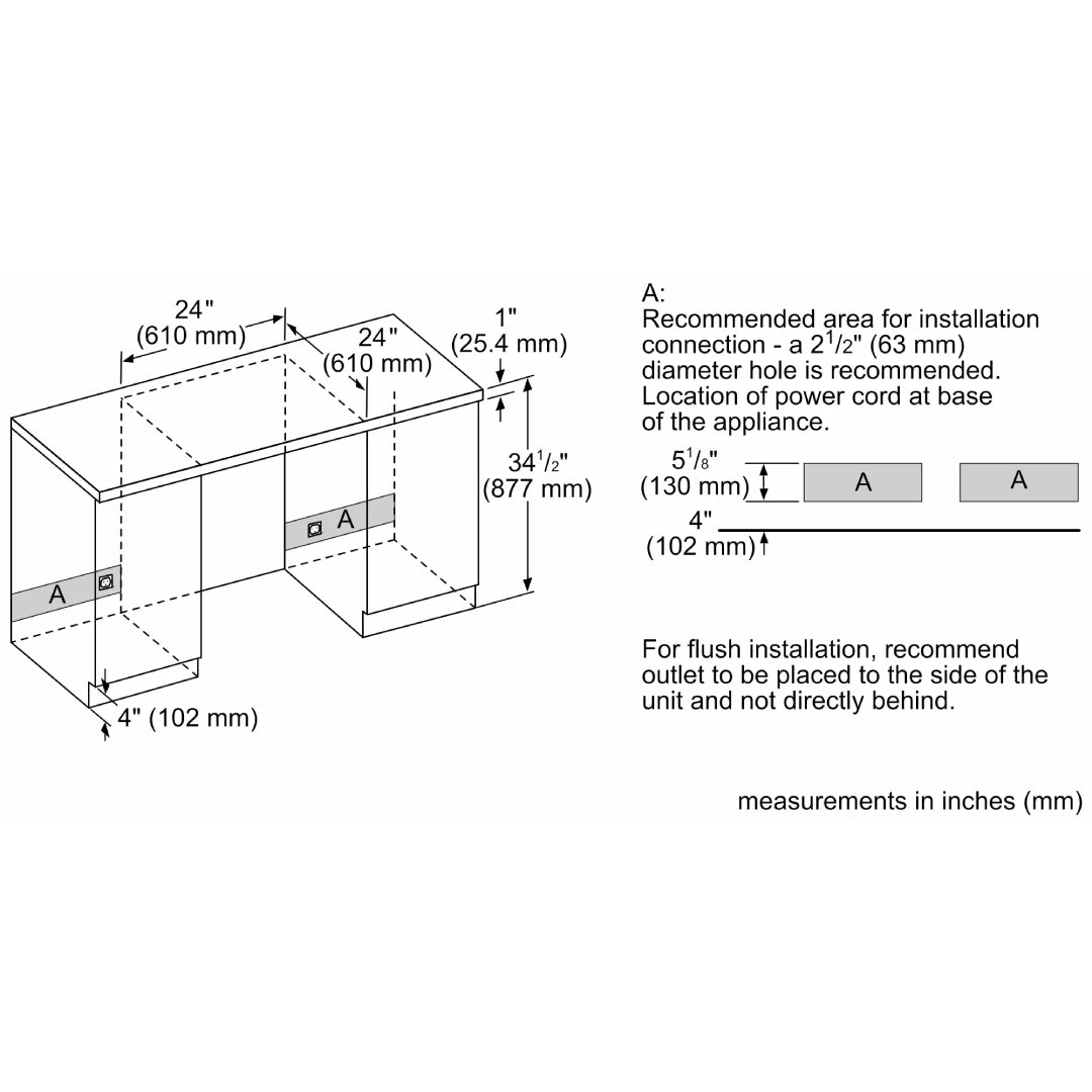 Refrigerador Bajo la Mesada Custom Panel de 24" Freedom® Thermador - jamesandstevenmx