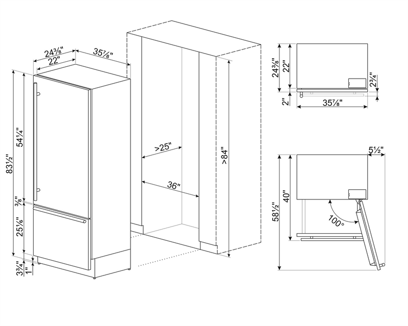 Refrigerador empotrable Universal SMEG - jamesandstevenmx