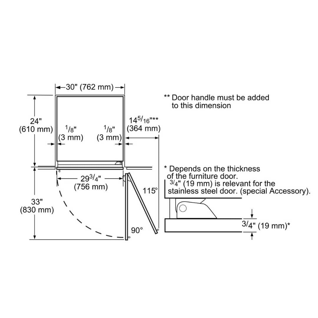 Refrigerador panelable Benchmark® 30'' BOSCH - jamesandstevenmx
