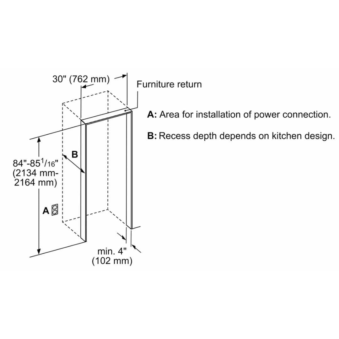Refrigerador panelable Benchmark® 30'' BOSCH - jamesandstevenmx
