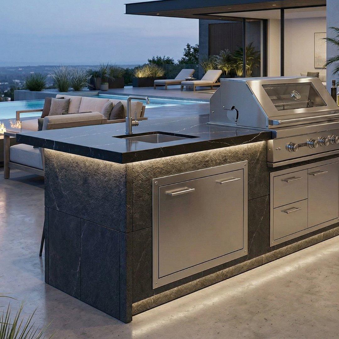 Cajón hielera aislado Blaze de 30 pulgadas para exteriores en acero inoxidable