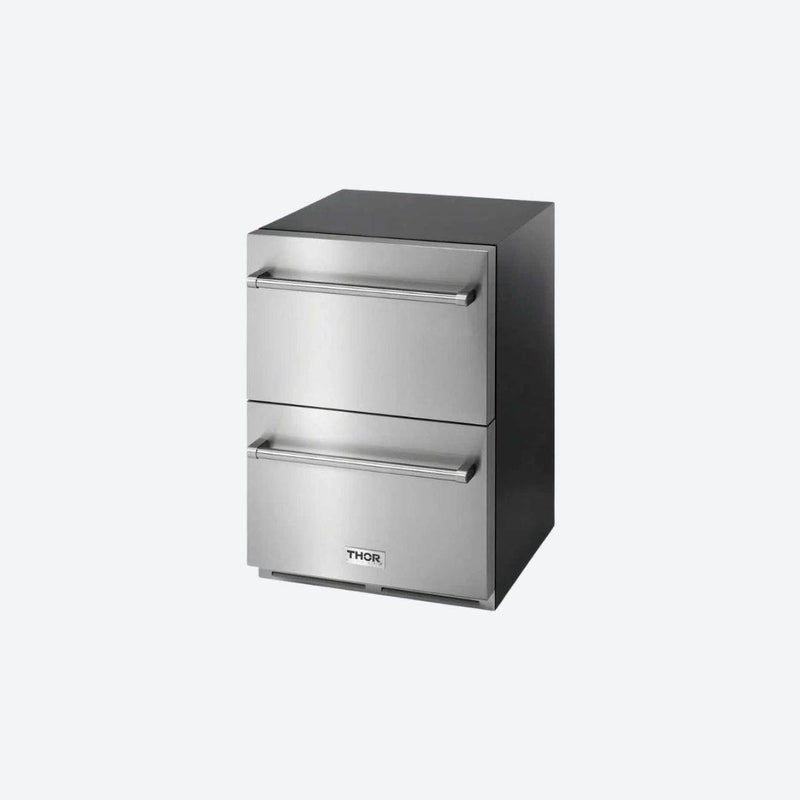 Cajón refrigerante Thor Kitchen de 24 pulgadas para interiores y exteriores en acero inoxidable