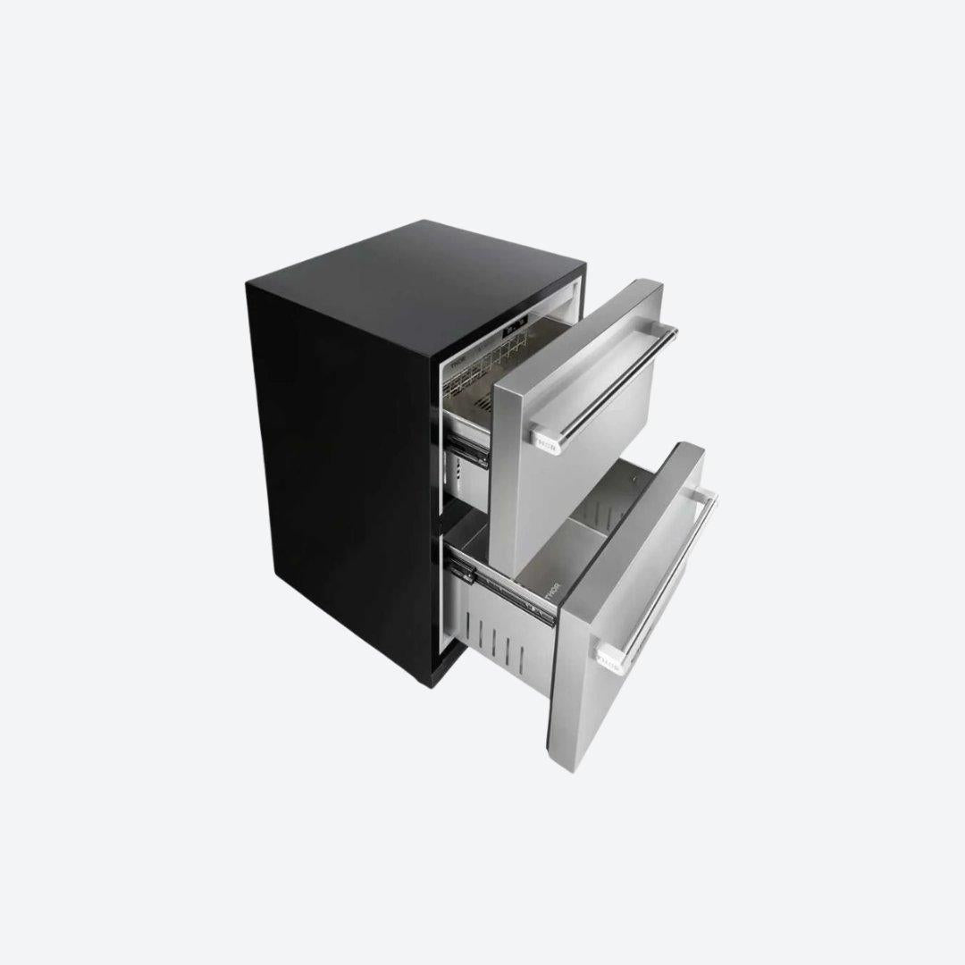 Cajón refrigerante Thor Kitchen de 24 pulgadas para interiores y exteriores en acero inoxidable
