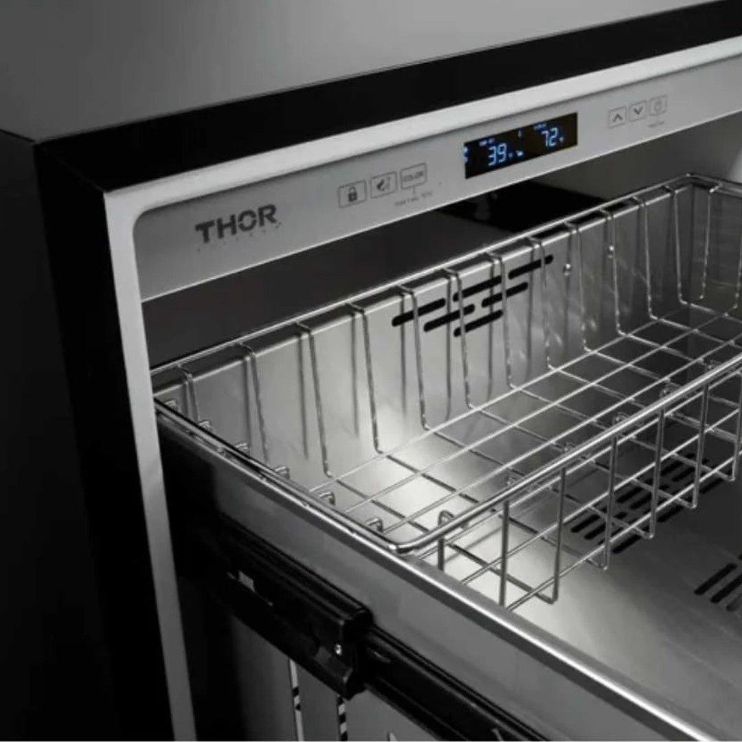 Cajón refrigerante Thor Kitchen de 24 pulgadas para interiores y exteriores en acero inoxidable