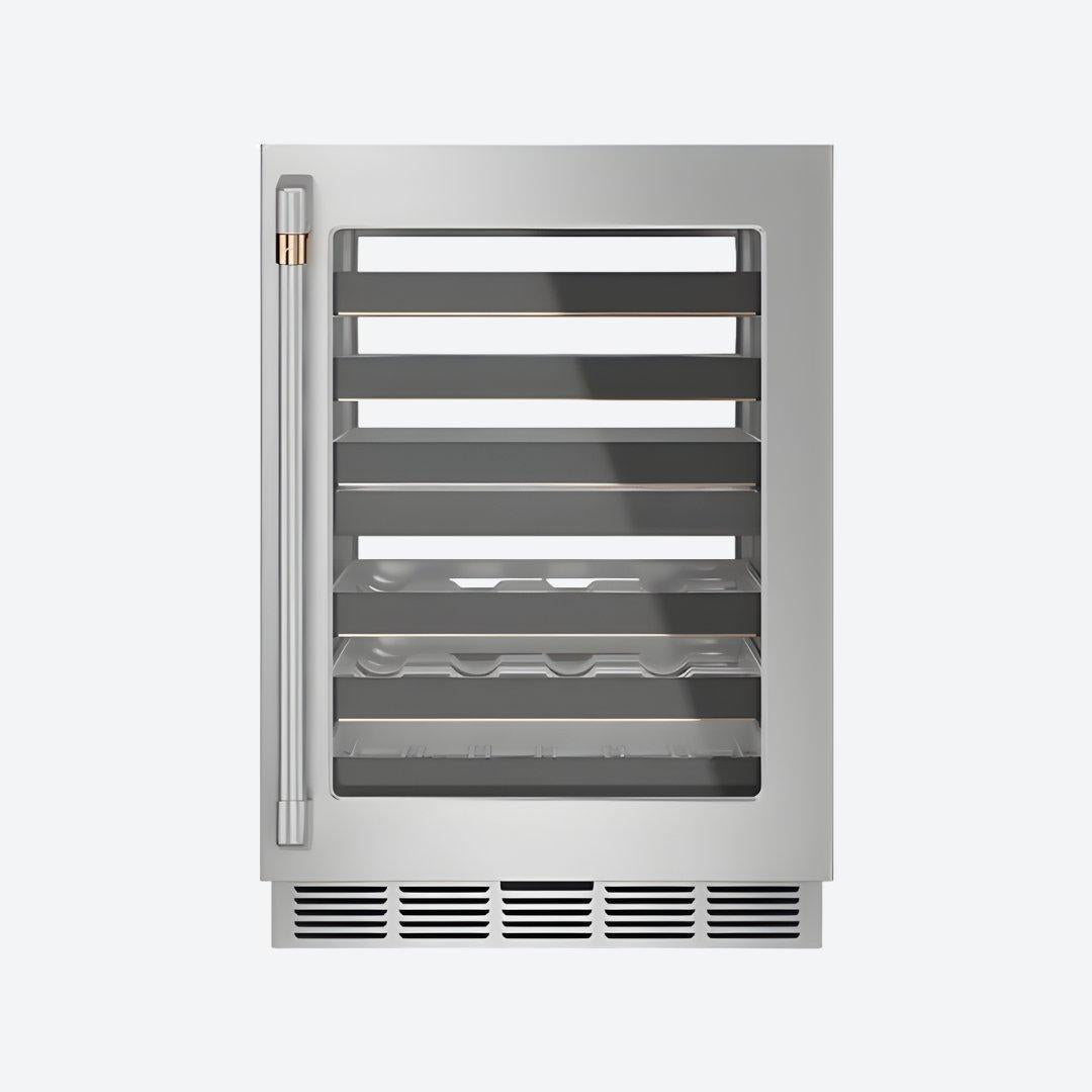 Cava de vinos Café Appliances de 24 pulgadas dual zone en acabado matte black con capacidad para 46 botellas