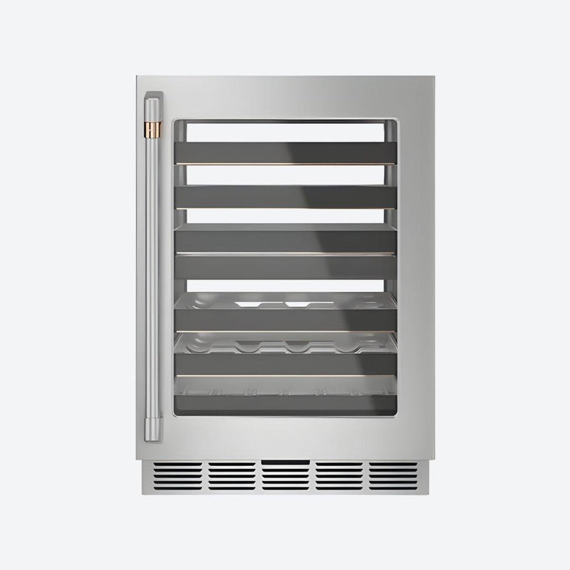 Cava de vinos Café Appliances de 24 pulgadas dual zone en acabado matte black con capacidad para 46 botellas