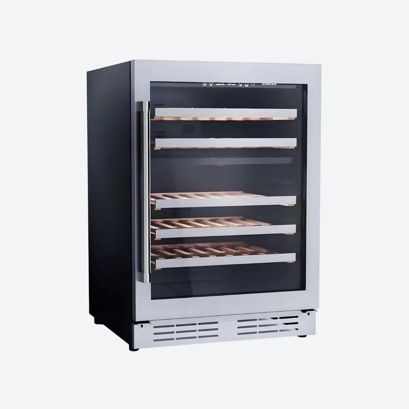 Cava de vinos Elica de 24 pulgadas dual zone con puerta de vidrio UV y repisas de madera