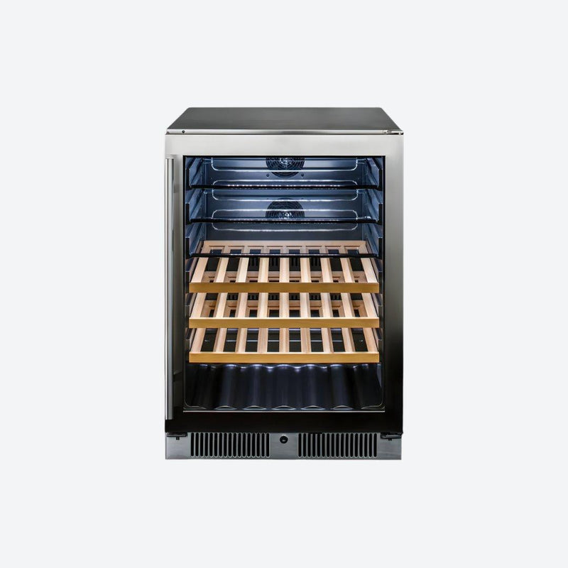 Centro de bebidas Blaze de 20 pulgadas para exteriores con puerta de cristal y control digital