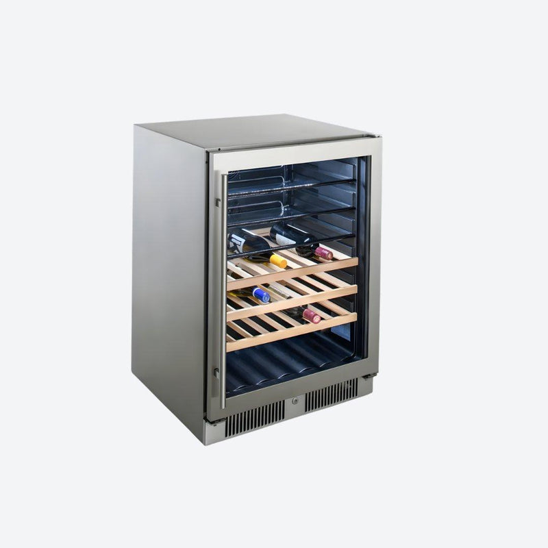 Centro de bebidas Blaze de 20 pulgadas para exteriores con puerta de cristal y control digital