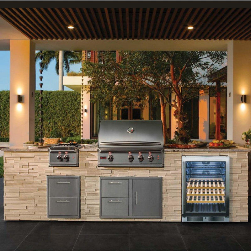 Centro de bebidas para exteriores de 24" con puerta de cristal BLAZE BLZ-GDBEV-5.5 - James & Steven