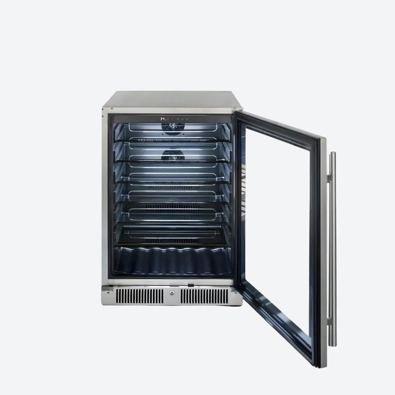 Centro de bebidas para exteriores de 24" con puerta de cristal BLAZE BLZ-GDBEV-5.5 - James & Steven