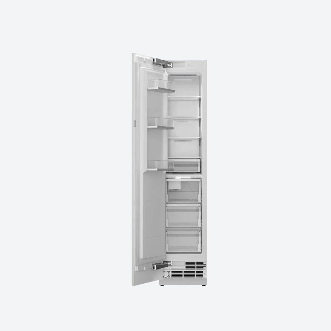 Congelador de columna panelable Bertazzoni de 18 pulgadas con bisagra izquierda e Ice Maker automático