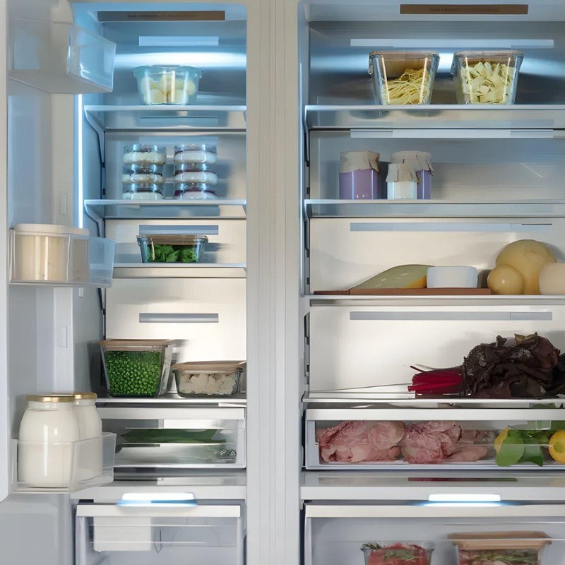 Congelador de columna panelable Bertazzoni de 24 pulgadas con Ice Maker automático y puerta reversible
