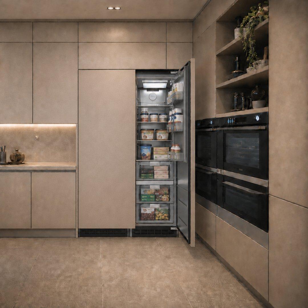 Congelador panelable Tecnolam de 60 cm con 222 litros y diseño integrado
