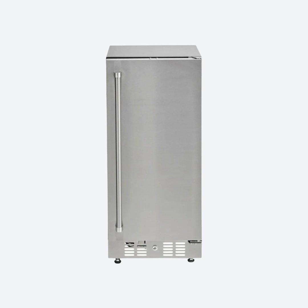 Frigobar Coyote de 15 pulgadas para exteriores con puerta reversible y control digital