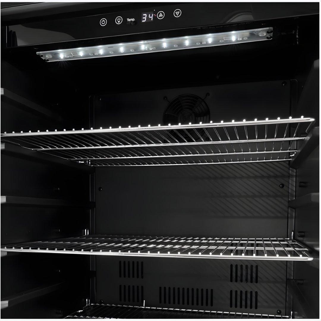 Frigobar Coyote de 15 pulgadas para exteriores con puerta reversible y control digital