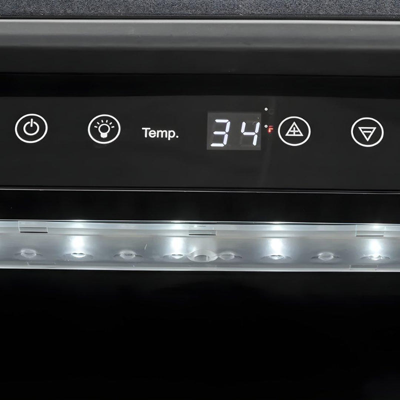 Frigobar Coyote de 15 pulgadas para exteriores con puerta reversible y control digital