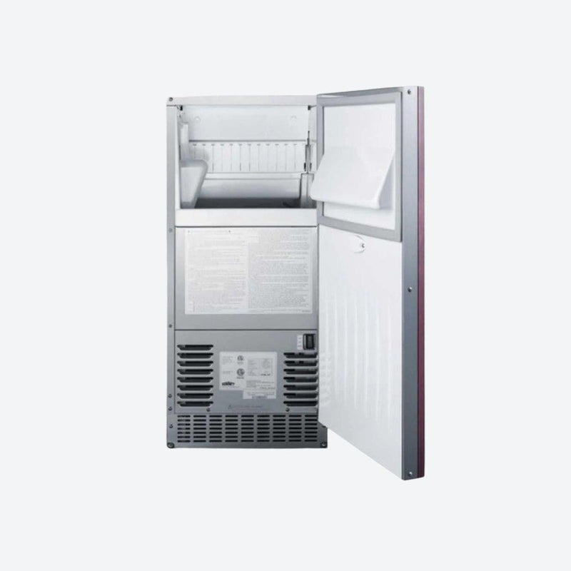 Máquina de hielo panelable Summit de 15 pulgadas con bomba interna y hielo claro gourmet