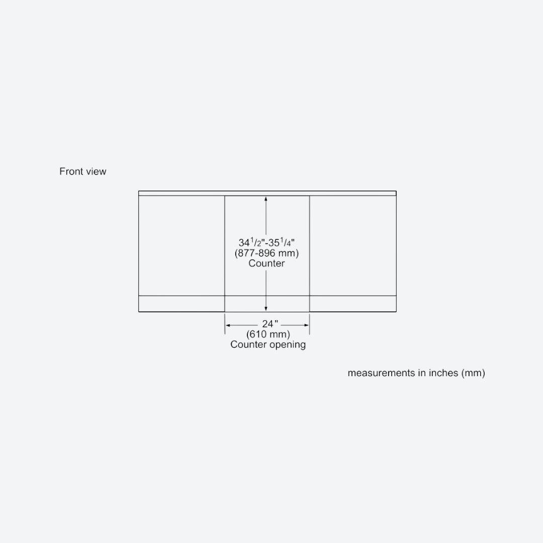 Refrigerador Thermador de 24 pulgadas bajo cubierta con puerta de cristal y jaladera Professional