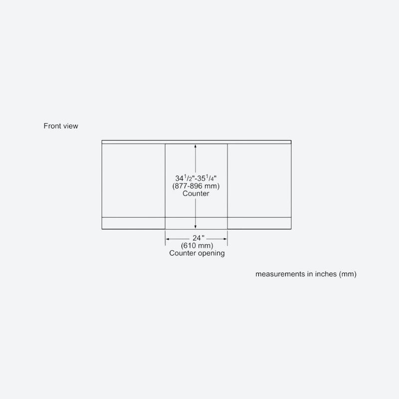 Refrigerador Thermador de 24 pulgadas bajo cubierta con puerta de cristal y jaladera Professional