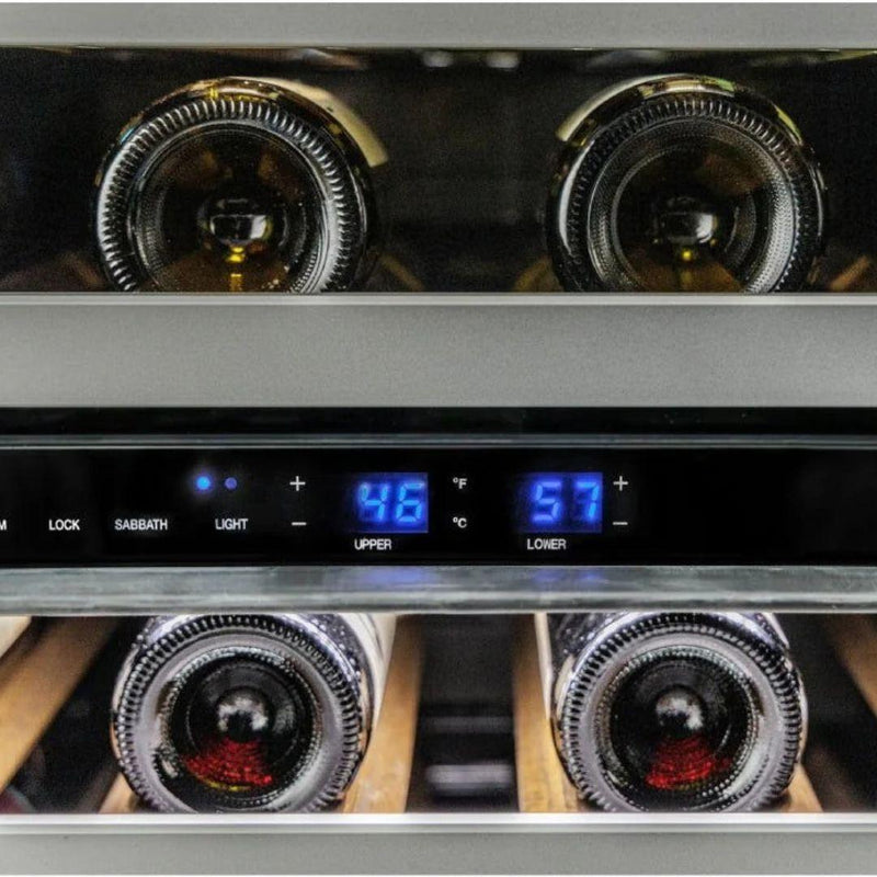Refrigerador Thermador de 24 pulgadas bajo cubierta con puerta de cristal y jaladera Professional