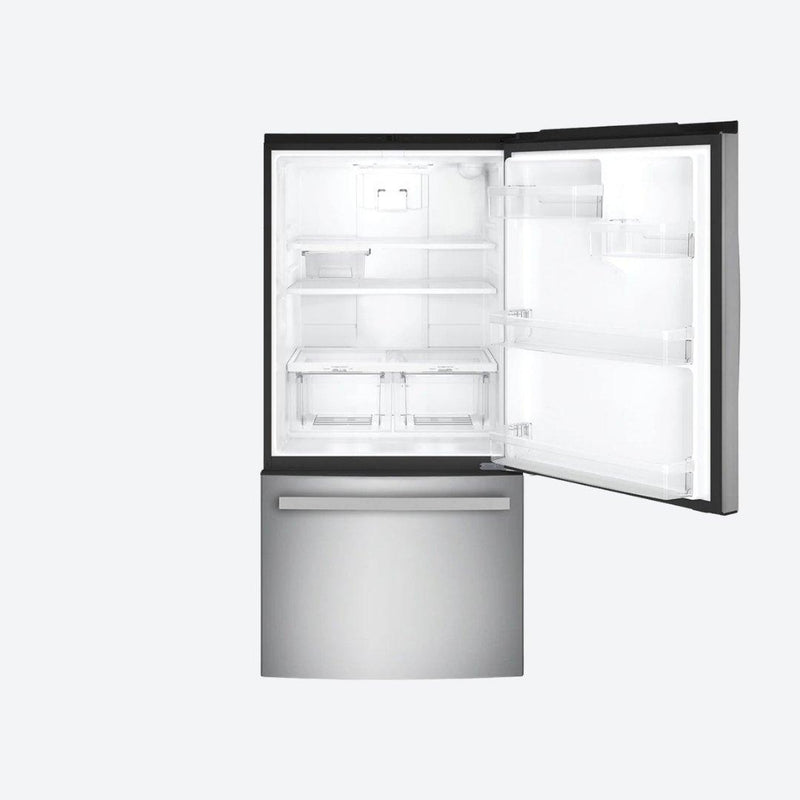 Refrigerador bottom mount GE Profile de 21 pies cúbicos y versión combo gemelos en acabado inoxidable