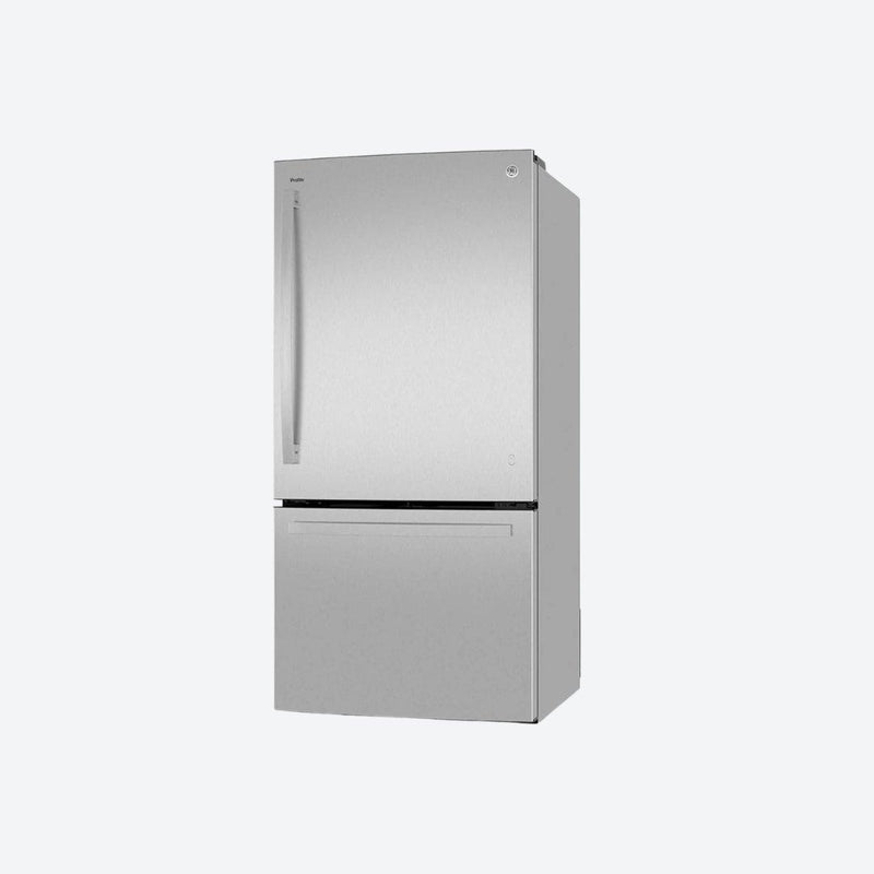 Refrigerador bottom mount GE Profile de 21 pies cúbicos y versión combo gemelos en acabado inoxidable